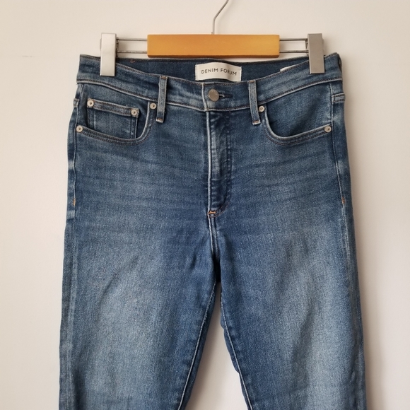 DENIM FORUM The Nico Mid Rise Skinny Crop Size 28 - Picture 4 of 16
